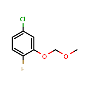 Chemical structure of 4-Chloro-1-fluoro-2-(methoxymethoxy)benzene , CAS 1865062-95-8, AChemBlock U128285