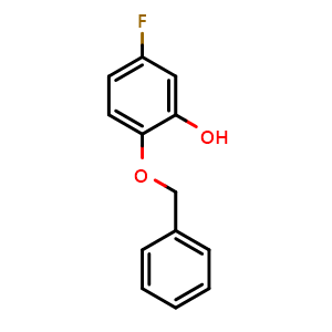 Chemical structure of 2-(Benzyloxy)-5-fluorophenol , CAS 1881321-23-8, AChemBlock U128295