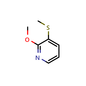 Chemical structure of 2-Methoxy-3-(methylthio)pyridine , CAS 207732-29-4, AChemBlock U128365