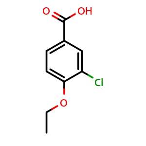 Chemical structure of 3-Chloro-4-ethoxybenzoic acid , CAS 213598-15-3, AChemBlock U128379