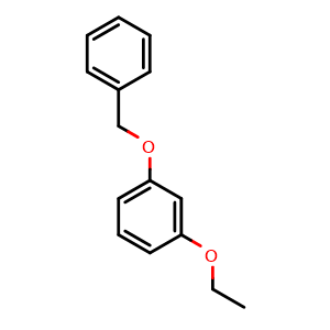 Chemical structure of 1-(Benzyloxy)-3-ethoxybenzene , CAS 2296808-65-4, AChemBlock U128404