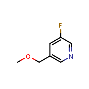 Chemical structure of 3-Fluoro-5-(methoxymethyl)pyridine , CAS 23586-93-8, AChemBlock U128407