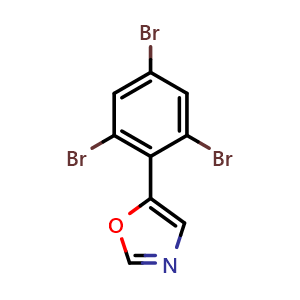 Chemical structure of 5-(2,4,6-tribromophenyl)oxazole , CAS 2364584-82-5, AChemBlock U128435
