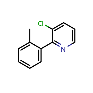 Chemical structure of 3-Chloro-2-(o-tolyl)pyridine , CAS 2379321-40-9, AChemBlock U128516