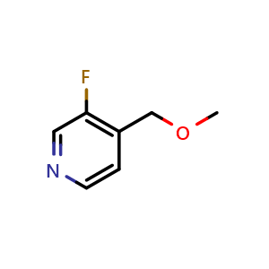 Chemical structure of 3-Fluoro-4-(methoxymethyl)pyridine , CAS 2379321-74-9, AChemBlock U128549