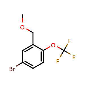 Chemical structure of 4-Bromo-2-(methoxymethyl)-1-(trifluoromethoxy)benzene , CAS 2379321-82-9, AChemBlock U128557
