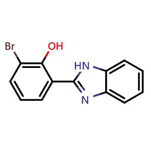 Chemical structure of 2-(1H-Benzo[d]imidazol-2-yl)-6-bromophenol , CAS 2379322-69-5, AChemBlock U128635