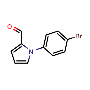 Chemical structure of 1-(4-Bromophenyl)-1H-pyrrole-2-carbaldehyde , CAS 30186-40-4, AChemBlock U128662