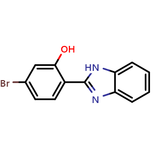 Chemical structure of 2-(1H-benzo[d]imidazol-2-yl)-5-bromophenol , CAS 402929-34-4, AChemBlock U128702