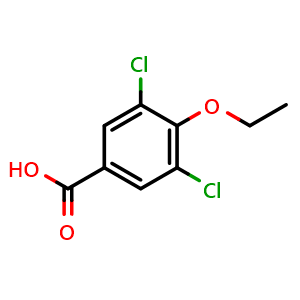 Chemical structure of 3,5-Dichloro-4-ethoxybenzoic acid , CAS 41490-08-8, AChemBlock U128706