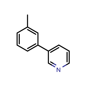 Chemical structure of 3-(3-Methylphenyl)pyridine , CAS 4385-67-5, AChemBlock U128712