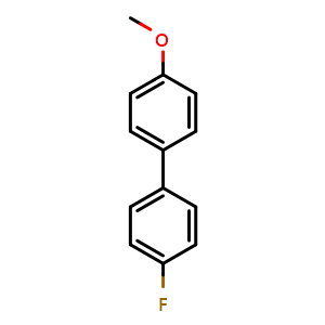 Chemical structure of 4-Fluoro-4'-methoxy-1,1'-biphenyl , CAS 450-39-5, AChemBlock U128715