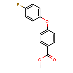 Chemical structure of Methyl 4-(4-fluorophenoxy)benzoate , CAS 500556-98-9, AChemBlock U128724