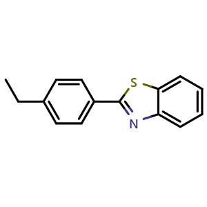 Chemical structure of 2-(4-Ethylphenyl)benzo[d]thiazole , CAS 50685-15-9, AChemBlock U128729