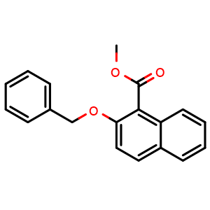 Chemical structure of Methyl 2-(benzyloxy)-1-naphthoate , CAS 512786-26-4, AChemBlock U128731