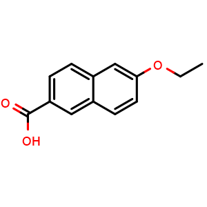 Chemical structure of 6-Ethoxy-2-naphthoic acid , CAS 614754-39-1, AChemBlock U128759