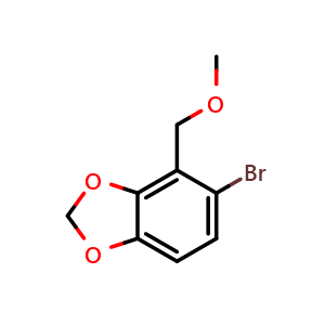 Chemical structure of 5-Bromo-4-(methoxymethyl)benzo[d][1,3]dioxole , CAS 669051-20-1, AChemBlock U128772
