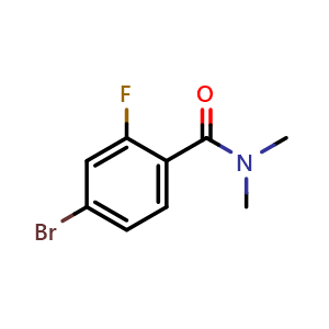 Chemical structure of 4-Bromo-2-fluoro-N,N-dimethylbenzamide , CAS 749927-80-8, AChemBlock U128801
