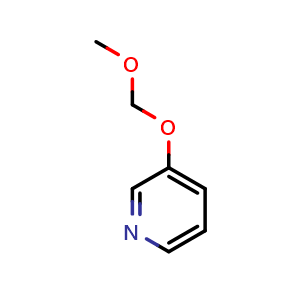Chemical structure of 3-(Methoxymethoxy)pyridine , CAS 81245-25-2, AChemBlock U128819