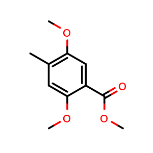 Chemical structure of Methyl 2,5-dimethoxy-4-methylbenzoate , CAS 82485-85-6, AChemBlock U128824