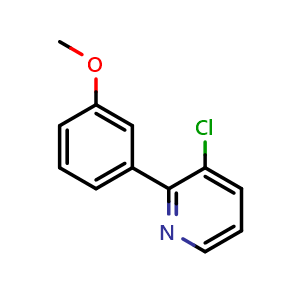 Chemical structure of 3-Chloro-2-(3-methoxyphenyl)pyridine , CAS 847225-98-3, AChemBlock U128830