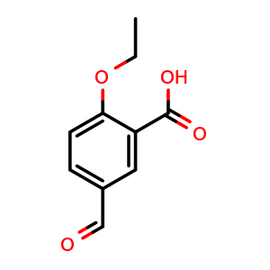 Chemical structure of 2-ethoxy-5-formylbenzoic acid , CAS 848606-43-9, AChemBlock U128833