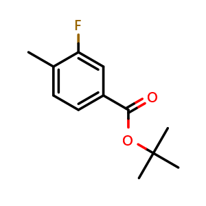 Chemical structure of tert-Butyl 3-fluoro-4-methylbenzoate , CAS 866625-11-8, AChemBlock U128851