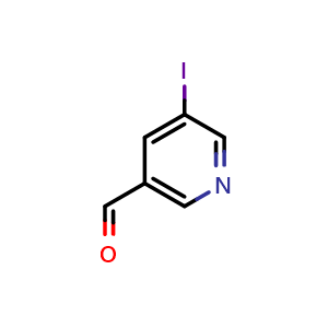 Chemical structure of 5-Iodonicotinaldehyde , CAS 879326-76-8, AChemBlock U128863