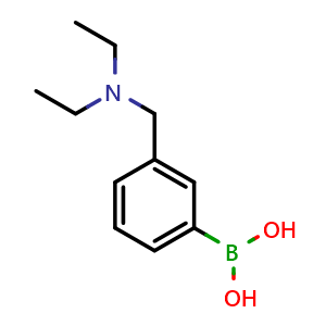 Chemical structure of 3-(Diethylamino)methylphenylboronic acid , CAS 944483-39-0, AChemBlock U128913