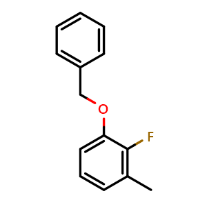 Chemical structure of 1-(Benzyloxy)-2-fluoro-3-methylbenzene , CAS 947279-18-7, AChemBlock U128915