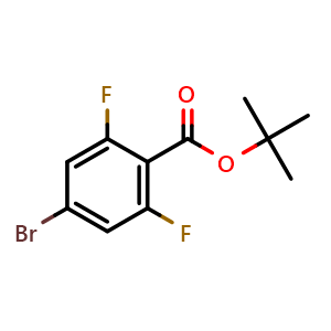 Chemical structure of tert-Butyl 4-bromo-2,6-difluorobenzoate , CAS 955887-09-9, AChemBlock U128921