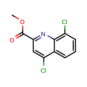 Chemical structure of methyl 4,8-dichloroquinoline-2-carboxylate , CAS 1020101-15-8, AChemBlock U128985