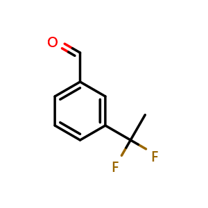 Chemical structure of 3-(1,1-difluoroethyl)benzaldehyde , CAS 1032527-37-9, AChemBlock U128999