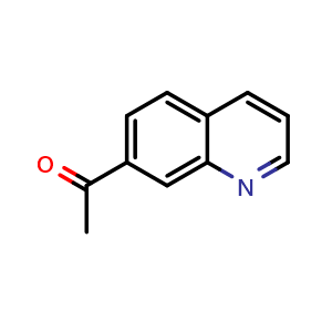 Chemical structure of 1-(quinolin-7-yl)ethan-1-one , CAS 103854-57-5, AChemBlock U129009