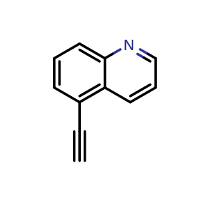 Chemical structure of 5-ethynylquinoline , CAS 103987-79-7, AChemBlock U129013