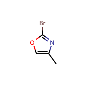 Chemical structure of 2-bromo-4-methyloxazole , CAS 1060816-11-6, AChemBlock U129036