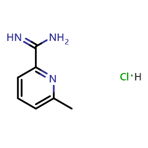 Chemical structure of 6-methylpicolinimidamide hydrochloride , CAS 112736-11-5, AChemBlock U129102