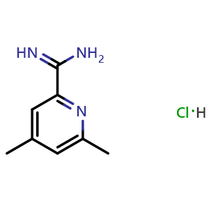Chemical structure of 4,6-dimethylpicolinimidamide hydrochloride , CAS 112736-13-7, AChemBlock U129103