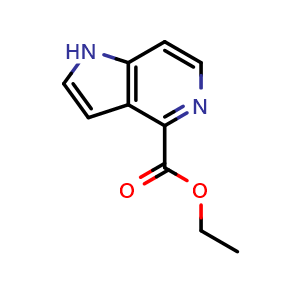 Chemical structure of ethyl 1H-pyrrolo[3,2-c]pyridine-4-carboxylate , CAS 1167056-36-1, AChemBlock U129144