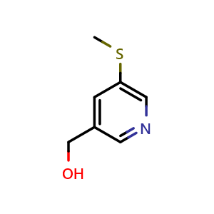 Chemical structure of (5-(methylthio)pyridin-3-yl)methanol , CAS 1173713-41-1, AChemBlock U129150