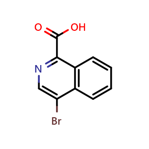 Chemical structure of 4-Bromoisoquinoline-1-carboxylic acid , CAS 1179149-25-7, AChemBlock U129165