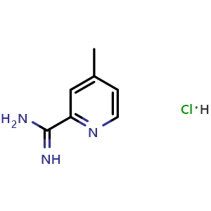 Chemical structure of 4-methylpicolinimidamide hydrochloride , CAS 1179360-90-7, AChemBlock U129170