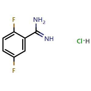 Chemical structure of 2,5-difluorobenzimidamide hydrochloride , CAS 1187929-28-7, AChemBlock U129183