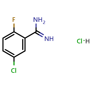 Chemical structure of 5-chloro-2-fluorobenzimidamide hydrochloride , CAS 1187929-52-7, AChemBlock U129184