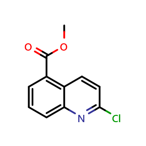 Chemical structure of methyl 2-chloroquinoline-5-carboxylate , CAS 1192569-38-2, AChemBlock U129188