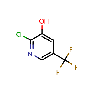 Chemical structure of 2-chloro-5-(trifluoromethyl)pyridin-3-ol , CAS 1196153-98-6, AChemBlock U129192