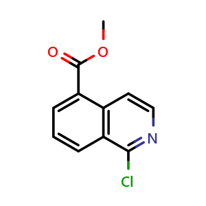 Chemical structure of methyl 1-chloroisoquinoline-5-carboxylate , CAS 1206979-27-2, AChemBlock U129208