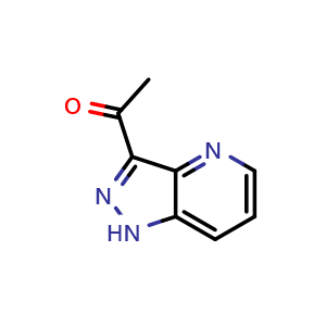 Chemical structure of 1-(1H-pyrazolo[4,3-b]pyridin-3-yl)ethan-1-one , CAS 1211525-04-0, AChemBlock U129235