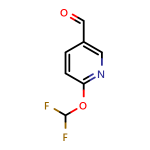 Chemical structure of 6-(difluoromethoxy)nicotinaldehyde , CAS 1211577-99-9, AChemBlock U129237