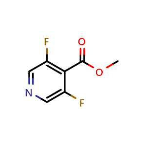 Chemical structure of methyl 3,5-difluoroisonicotinate , CAS 1214324-60-3, AChemBlock U129247